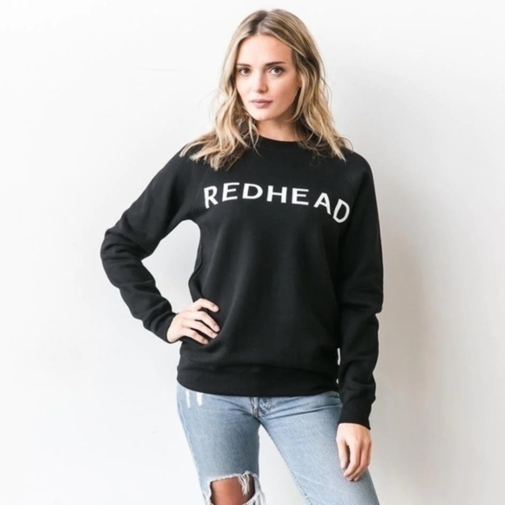 3/$30 _  BRUNETTE THE LABEL | Redhead Classic Crew in Heather grey - small / med